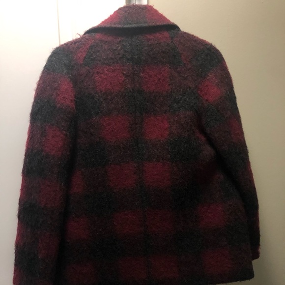 On & On checkered wool peacoat size: Free - Picture 3 of 4